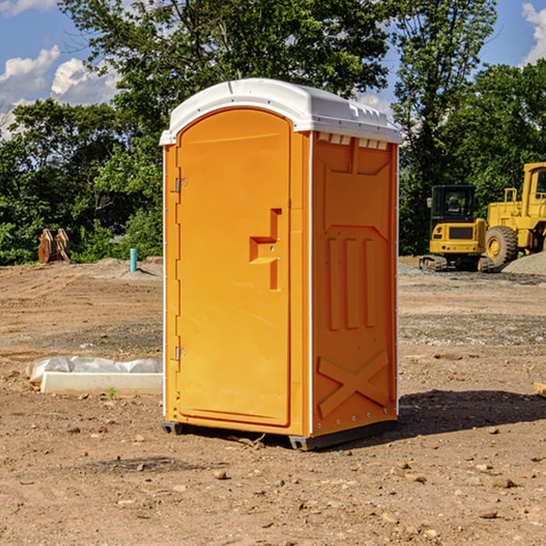 how often are the porta potties cleaned and serviced during a rental period in Mozelle